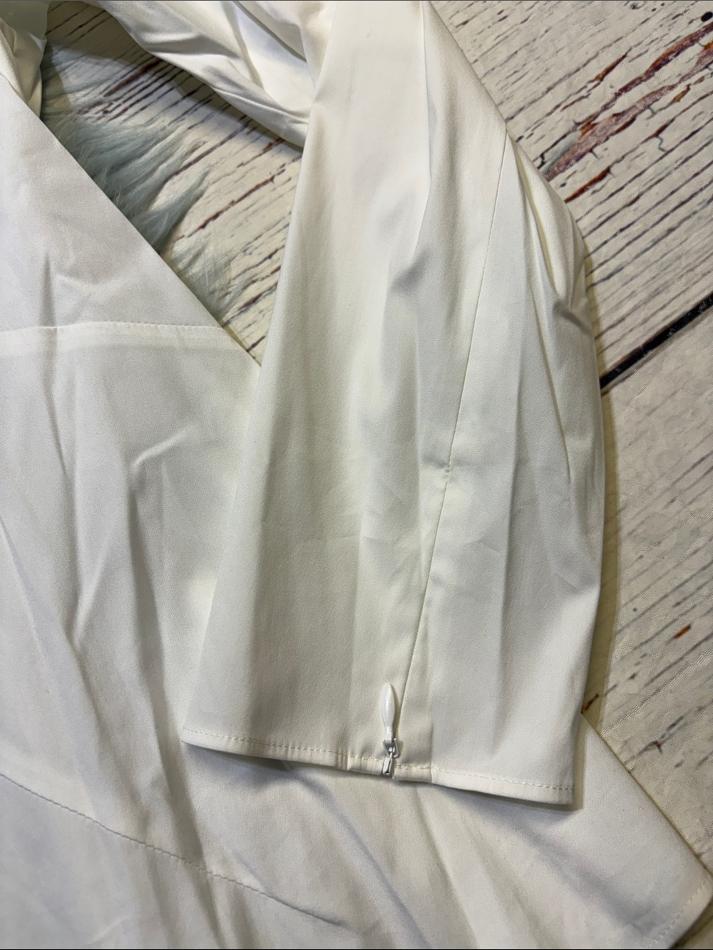 NWT Lafayette 148 New York White Side Zip Shirt with Collar sz 16 - Picture 4 of 11